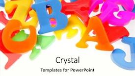  Presentation with alphabet - Theme consisting of alphabet letters on plain background background and a white colored foreground