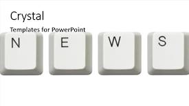  Presentation with global news - Presentation theme featuring alphabet letters plastic - computer buttons news background and a white colored foreground