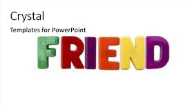  Presentation with letter - Audience pleasing slide set consisting of alphabet letters plastic - letter magnets friend isolated backdrop and a white colored foreground