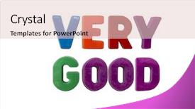  Presentation with good byes - PPT theme with alphabet letters plastic - letter magnets very good isolated background and a lemonade colored foreground