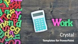  Presentation with wooden - Beautiful presentation featuring alphabet letters plastic - work word on wooden table backdrop and a dark gray colored foreground