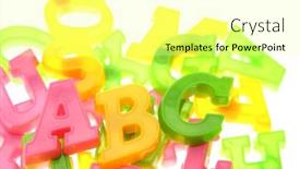  Presentation with alphabet - Cool new slide set with jumbled - alphabet letters backdrop and a blonde colored foreground