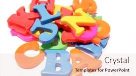  Presentation with alphabet - Slide deck with jumbled words - alphabet letters background and a lemonade colored foreground