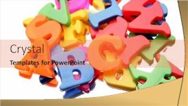  Presentation with alphabet - Cool new slide set with alphabet-letters and a gold colored foreground