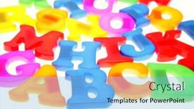  Presentation with alphabet - Cool new presentation with jumbled - alphabet letters backdrop and a light blue colored foreground