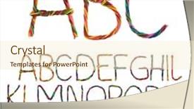  Presentation with blank whiteboard isolated on white - Amazing PPT theme having alphabet made from wire isolated backdrop and a cream colored foreground