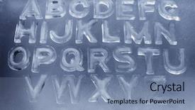  Presentation with wooden english letters alphabet - Amazing PPT theme having alphabet made of real ice backdrop and a  colored foreground