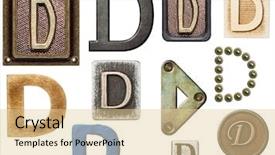  Presentation with wood ash - Beautiful PPT theme featuring alphabet made of wood metal backdrop and a lemonade colored foreground