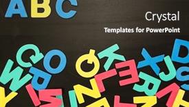  Presentation with abc - Amazing theme having jumbled - alphabet magnets in a jumble backdrop and a dark gray colored foreground