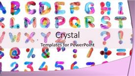  Presentation with watercolor - Amazing theme having alphabet numbers - colorful watercolor lettering backdrop and a lemonade colored foreground