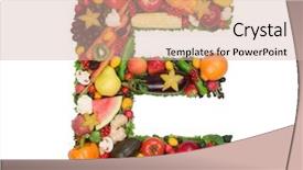  Presentation with alphabet - Presentation theme having alphabet of health - e background and a soft green colored foreground