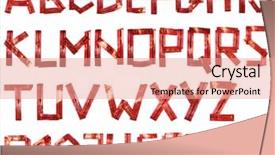  Presentation with cutting ribbon - Slide deck enhanced with alphabet of red and yellow background and a coral colored foreground