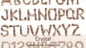  Presentation with photograph - PPT layouts enhanced with alphabet of wine cork background and a lemonade colored foreground