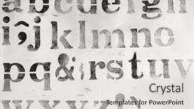  Presentation with english alphabet set in old - Presentation theme having alphabet on old paper background and a lemonade colored foreground