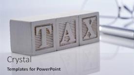  Presentation with alphabet - PPT theme having alphabet-toy-block-tax background and a light gray colored foreground