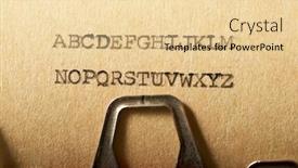  Presentation with alphabet - Cool new PPT theme with alphabet-written-with-a-typewriter backdrop and a lemonade colored foreground