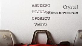  Presentation with alphabet - Cool new PPT theme with alphabet-written-with-a-typewriter backdrop and a white colored foreground