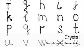  Presentation with syrup - PPT layouts enhanced with alphabet written with chocolate syrup isolated on white background and a white colored foreground