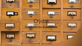  Presentation with archive - Cool new presentation theme with alphabetical archive - old wooden card catalog backdrop and a gold colored foreground