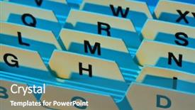  Presentation with data - Slides with alphabetical index for sorting cards background and a teal colored foreground
