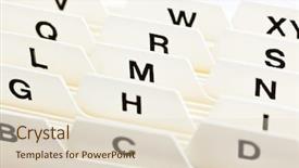  Presentation with data - PPT theme having alphabetical index to sort index background and a lemonade colored foreground