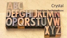  Presentation with vintage paper - Slide deck featuring alphabets - alphabet abstract in vintage letterpress background and a lemonade colored foreground