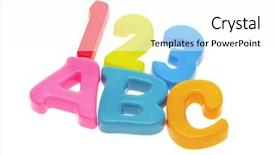  Presentation with 123 abc - Slides enhanced with alphabets abc and numbers 123 background and a white colored foreground