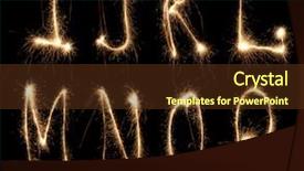  Presentation with wooden english letters alphabet - Presentation design featuring alphabets words - alphabet sparkler see other letters background and a tawny brown colored foreground