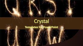  Presentation with portfolio - Colorful PPT theme enhanced with alphabets words - alphabet sparkler see other letters backdrop and a tawny brown colored foreground