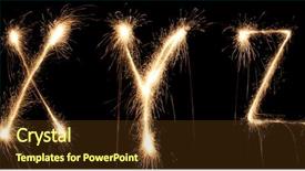  Presentation with portfolio - Slide deck consisting of alphabets words - alphabet sparkler see other letters background and a  colored foreground