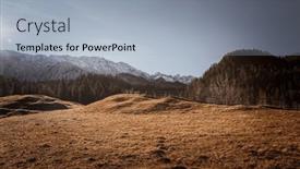  Presentation with pasture - Slide deck consisting of alpin-highland-mountain-landscape background and a light blue colored foreground