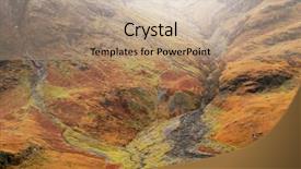  Presentation with united kingdom - Beautiful presentation theme featuring plateau summit - alpine autumn landscape in highlands backdrop and a coral colored foreground