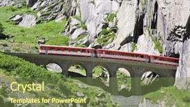  Presentation with alpine - Presentation theme having alpine express passing bridge background and a tawny brown colored foreground