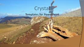  Presentation with europe - Slide set featuring alpine-fields-of-seiser-alm background and a light blue colored foreground