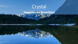  Presentation with mountain water - Presentation with alpine-lake-ferchensee-with-snowy background and a teal colored foreground