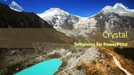  Presentation with america - Beautiful presentation theme featuring alpine-lake-in-cordiliera-blanca backdrop and a tawny brown colored foreground