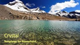  Presentation with alpine - PPT theme having alpine lake in gran paradiso background and a tawny brown colored foreground