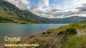  Presentation with soil - Cool new presentation design with alpine lake in the alps backdrop and a  colored foreground