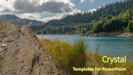  Presentation with alps - Colorful presentation enhanced with alpine lake in the alps backdrop and a  colored foreground