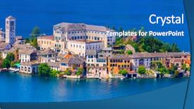  Presentation with unique temples - Slide deck enhanced with alpine lakes blue - amazing unique island background and a teal colored foreground