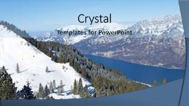  Presentation with winter blue - Audience pleasing presentation theme consisting of alpine lakes blue - winter in the swiss alps backdrop and a  colored foreground