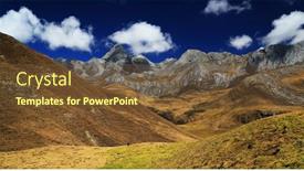  Presentation with alpine - Amazing theme having alpine-landsape-in-cordiliera-huayhuash backdrop and a tawny brown colored foreground