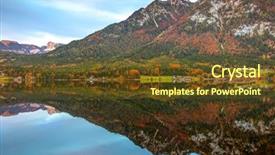 Presentation with forests - Slides consisting of alpine landscape in autumn background and a tawny brown colored foreground