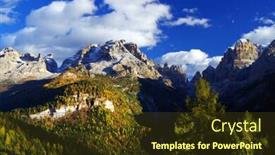  Presentation with alpine - PPT theme featuring alpine-landscape-in-brenta-dolomites background and a tawny brown colored foreground