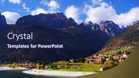  Presentation with alpine - Cool new PPT layouts with alpine-landscape-in-brenta-dolomites backdrop and a navy blue colored foreground