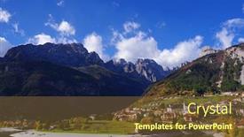  Presentation with alpine - Slide deck enhanced with alpine-landscape-in-brenta-dolomites background and a tawny brown colored foreground
