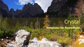  Presentation with alpine - Slide deck having alpine-landscape-in-brenta-dolomites background and a tawny brown colored foreground