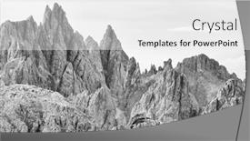  Presentation with alpine - Beautiful slide deck featuring alpine-landscape-in-cadini-di backdrop and a white colored foreground