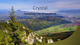  Presentation with alpine - Audience pleasing PPT theme consisting of alpine-landscape-in-piatra-craiului backdrop and a light blue colored foreground