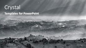  Presentation with alpine - Presentation design consisting of alpine-landscape-in-piatra-craiului background and a gray colored foreground